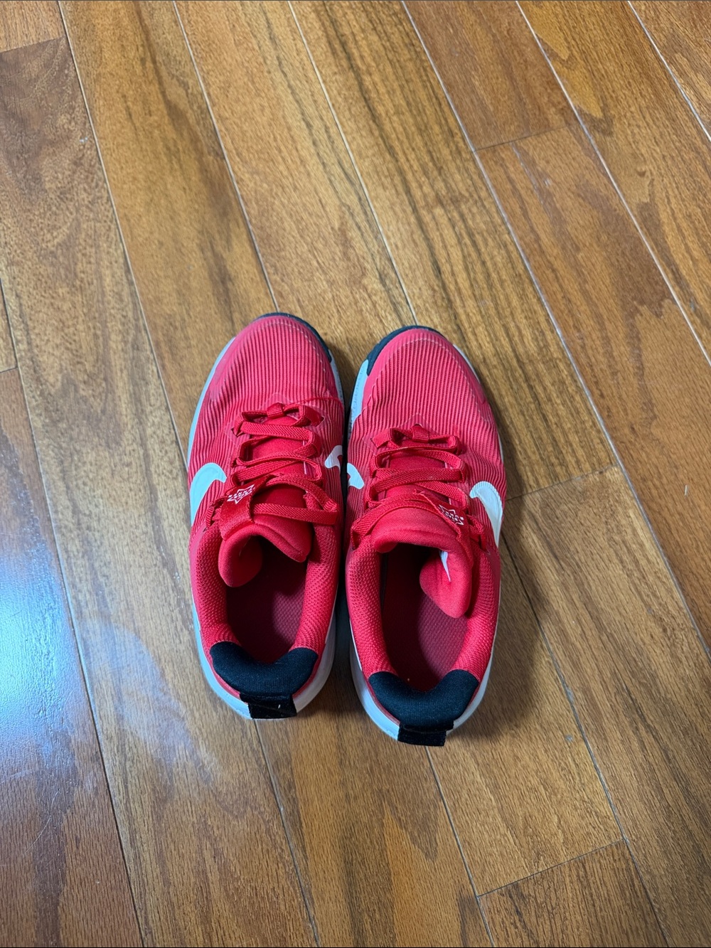 Nike Kids Red and White Lightweight Sneakers